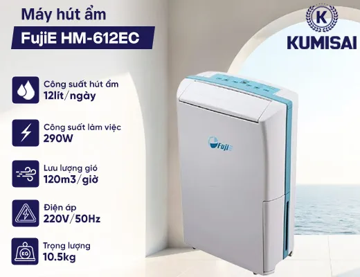 Máy hút ẩm gia đình FujiE HM-612EC - 2