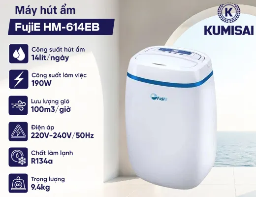 Máy hút ẩm gia đình FujiE HM-614EB - 2