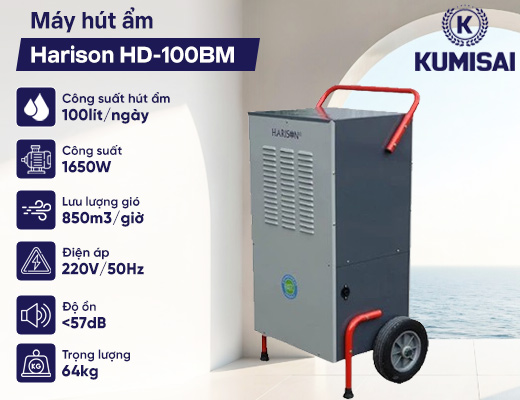 Máy hút ẩm Harison di động HD-100BM - 2