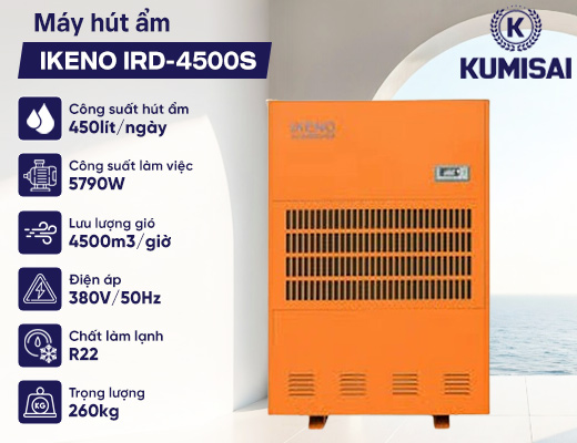 Máy hút ẩm IKENO IRD-4500S (Dòng chuyên sấy) - 2