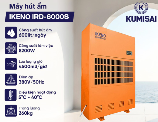 Máy hút ẩm IKENO IRD-6000S (Dòng chuyên sấy) - 2