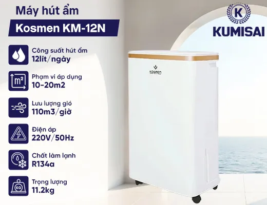 Máy hút ẩm Kosmen KM-12N - 2