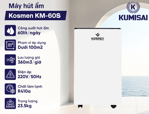 Máy hút ẩm Kosmen KM-60S - 2