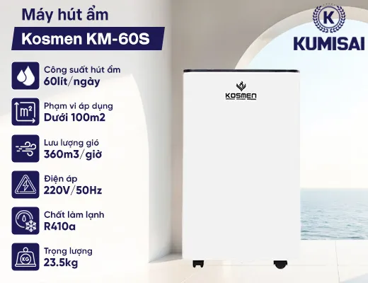 Máy hút ẩm Kosmen KM-60S - 2