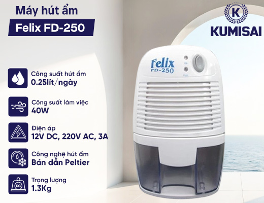 Máy hút ẩm mini Felix FD-250 - 2