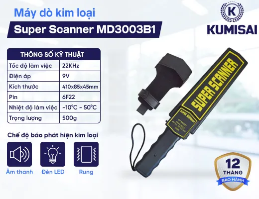 Máy dò kim loại cầm tay Super Scanner MD3003B1 - 2