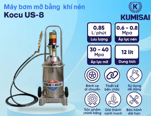 Máy bơm mỡ khí nén Kocu US-8 - 2