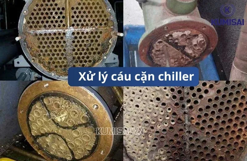 Xử lý cáu cặn chiller Xử lý cáu cặn chiller