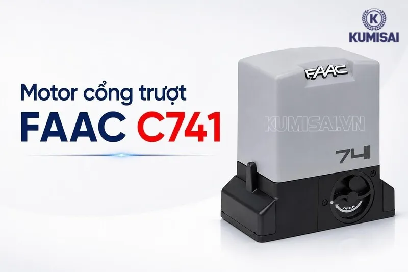Động cơ cổng trượt FAAC 741 trong cổng nhà phố Động cơ cổng trượt FAAC 741 trong cổng nhà phố