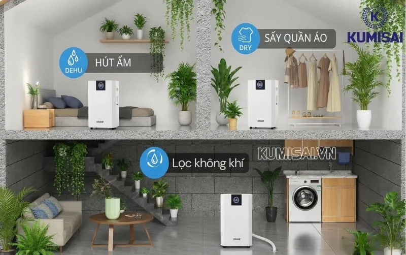 Lợi ích của máy hút ẩm 55L cho mùa nồm ẩm