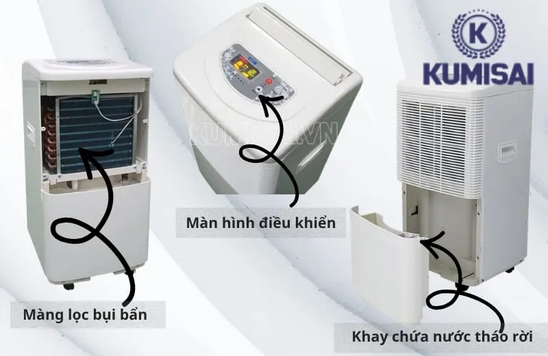  Cấu tạo máy hút ẩm Kumisai KMS-26LD