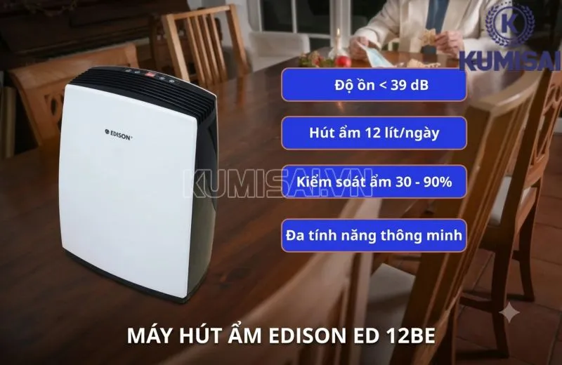 Các đặc điểm nổi bật của máy hút ẩm dân dụng EDISON ED 12BE