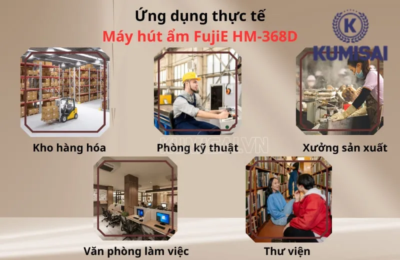 Ứng dụng của máy hút ẩm không khí FujiE HM-368D