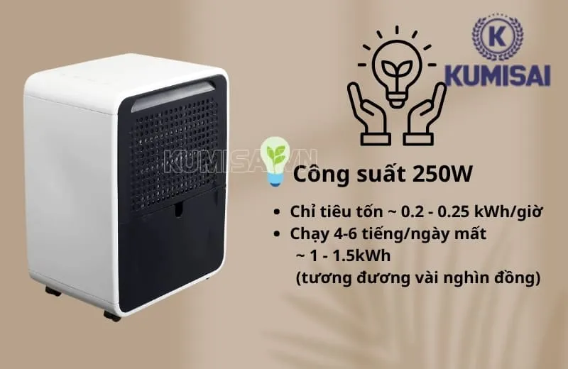 Máy hút ẩm FujiE HM-610EB có nhiều tính năng ưu việt
