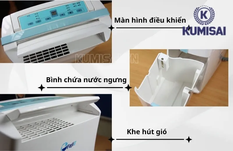 Cấu tạo máy hút ẩm FujiE HM-618EC Cấu tạo máy hút ẩm FujiE HM-618EC