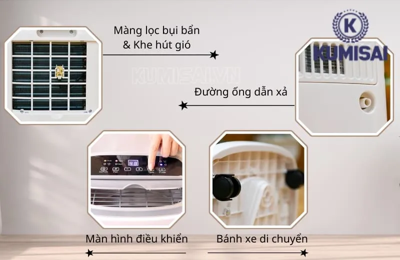 Cấu tạo máy hút ẩm FujiE HM-918EC