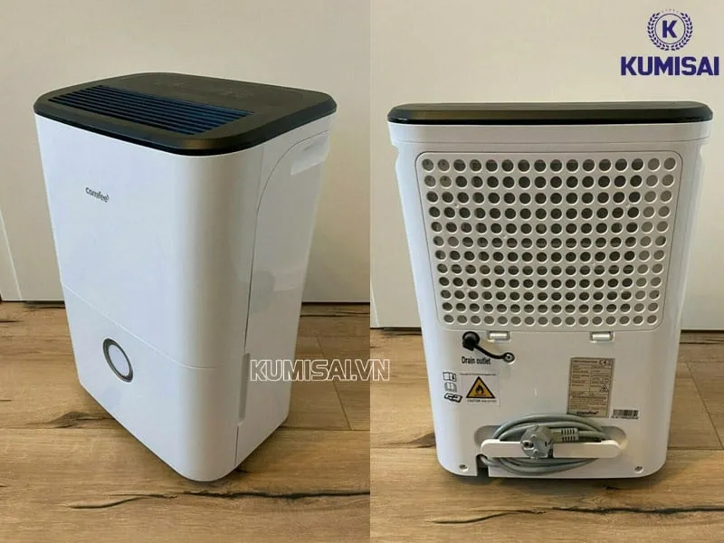 Thiết kế máy hút ẩm 20L tương đối nhỏ gọn, dễ bố trí Thiết kế máy hút ẩm 20L tương đối nhỏ gọn, dễ bố trí
