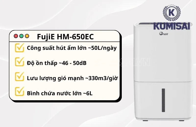 Tính năng nổi bật của máy hút ẩm dân dụng FujiE HM-650EC Tính năng nổi bật của máy hút ẩm dân dụng FujiE HM-650EC