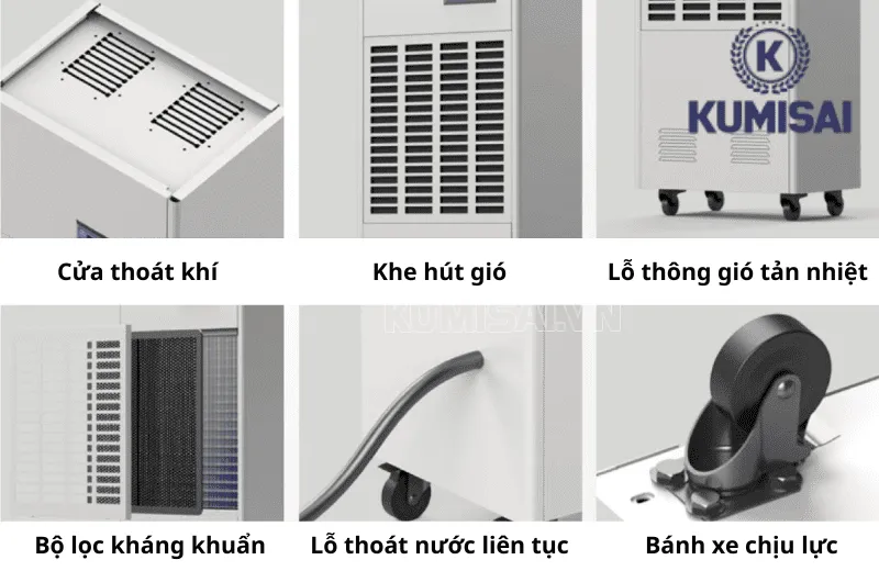 Cấu tạo máy hút ẩm FUJIE HM-CFZ 7.0B