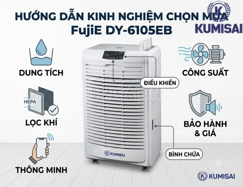 Kinh nghiệm chọn lựa máy hút ẩm FujiE DY-6105EB
