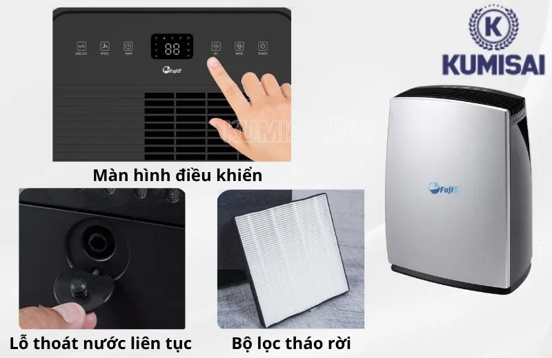 Cấu tạo máy hút ẩm FujiE HM-PD10 Cấu tạo máy hút ẩm FujiE HM-PD10