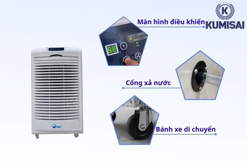 Cấu tạo máy hút ẩm FujiE HM-6105EB Cấu tạo máy hút ẩm FujiE HM-6105EB