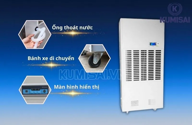 Cấu tạo của máy hút ẩm công nghiệp FujiE HM-1500D
