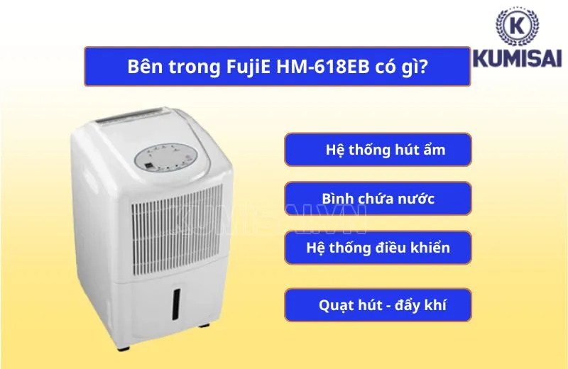 Cấu tạo cơ bản về máy hút ẩm FujiE HM-618EB