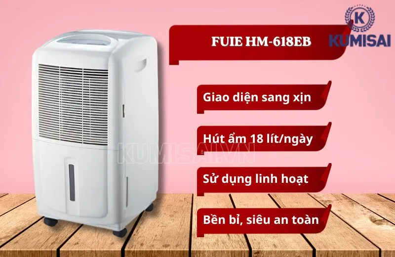 Tính năng nổi bật máy hút ẩm gia đình FujiE HM-618EB