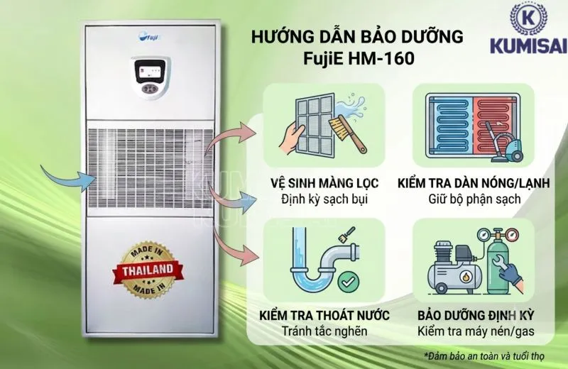 Hướng dẫn vệ sinh và bảo dưỡng máy FujiE HM-160
