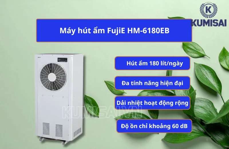 Điểm nổi bật của máy hút ẩm không khí FujiE HM-6180EB
