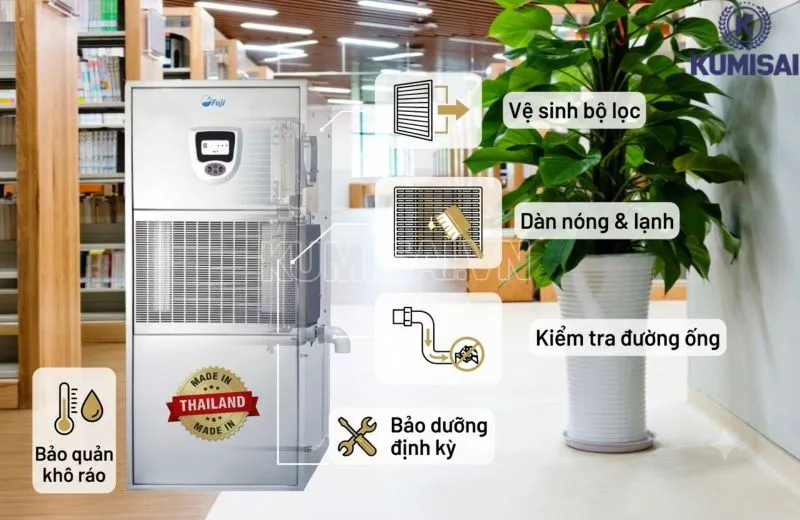 Hướng dẫn vệ sinh và bảo dưỡng máy hút ẩm FujiE HM-240 Hướng dẫn vệ sinh và bảo dưỡng máy hút ẩm FujiE HM-240