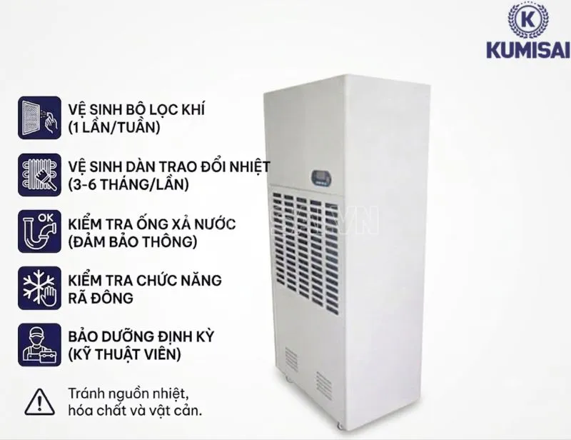 Vệ sinh và bảo dưỡng máy hút ẩm FujiE HM-CFZ 10.0B