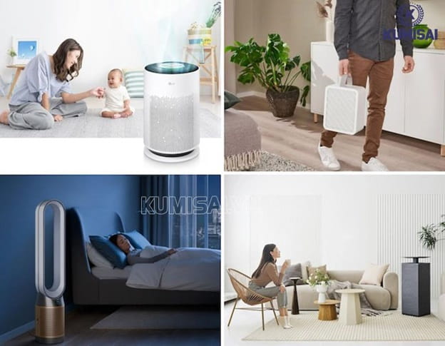 Thiết kế máy lọc không khí gia đình hiện đại, tiện dụng