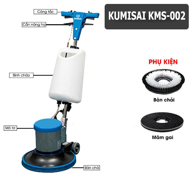 Cấu tạo máy chà sàn đơn Kumisai KMS-002
