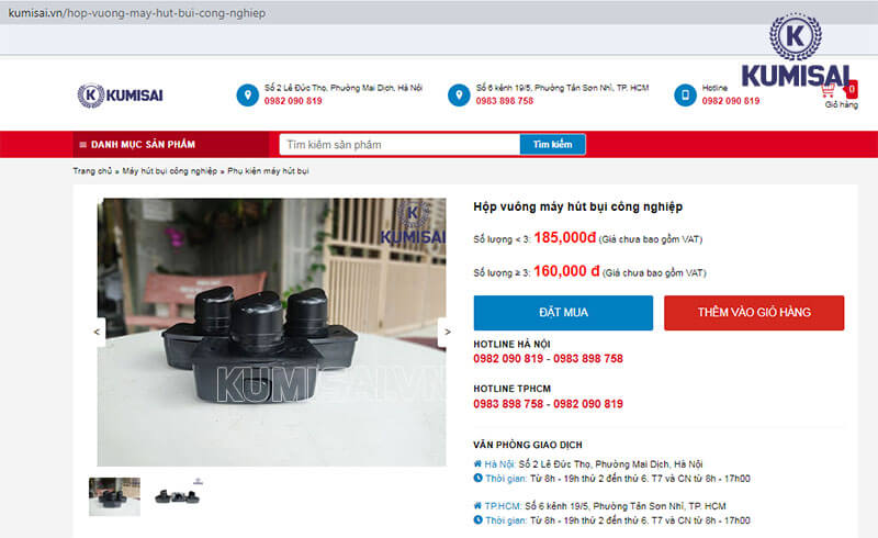 Kumisai Việt Nam bán phụ kiện máy hút bụi công nghiệp chính hãng 