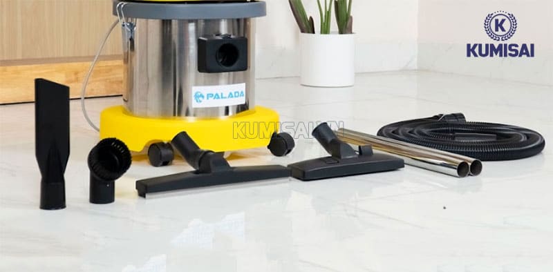 Máy hút bụi công nghiệp Palada PD15 có hệ thống phụ kiện đa dạng
