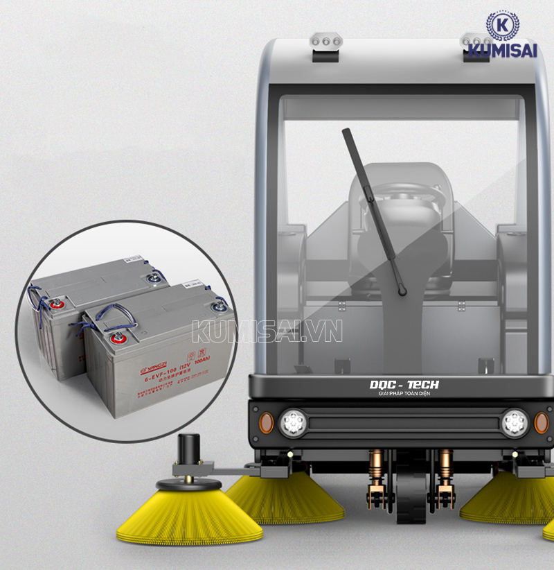 Ắc quy xe quét rác DQC - Tech 9F