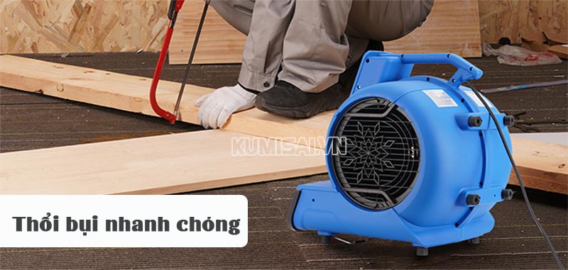 Quạt thổi khô sàn hỗ trợ thổi bụi nhanh chóng trong xưởng gỗ