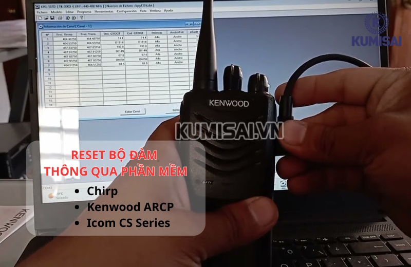 Reset thông qua phần mềm