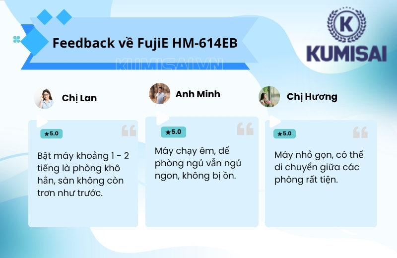 Review máy hút ẩm FujiE HM-614EB