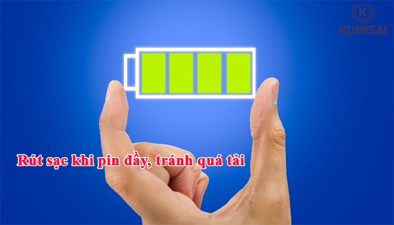 Chú ý rút sạc khi bộ đàm đầy, tránh bị quá tải