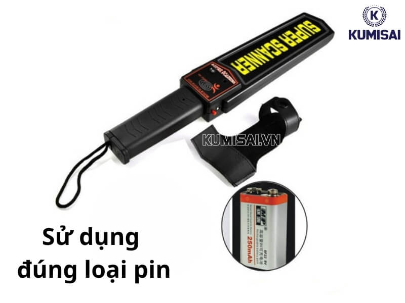 Sử dụng đúng loại pin dành cho máy