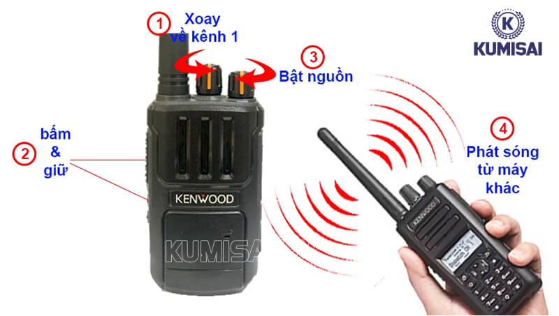 Cách sử dụng máy bộ đàm Kenwood TK 340 đúng chuẩn