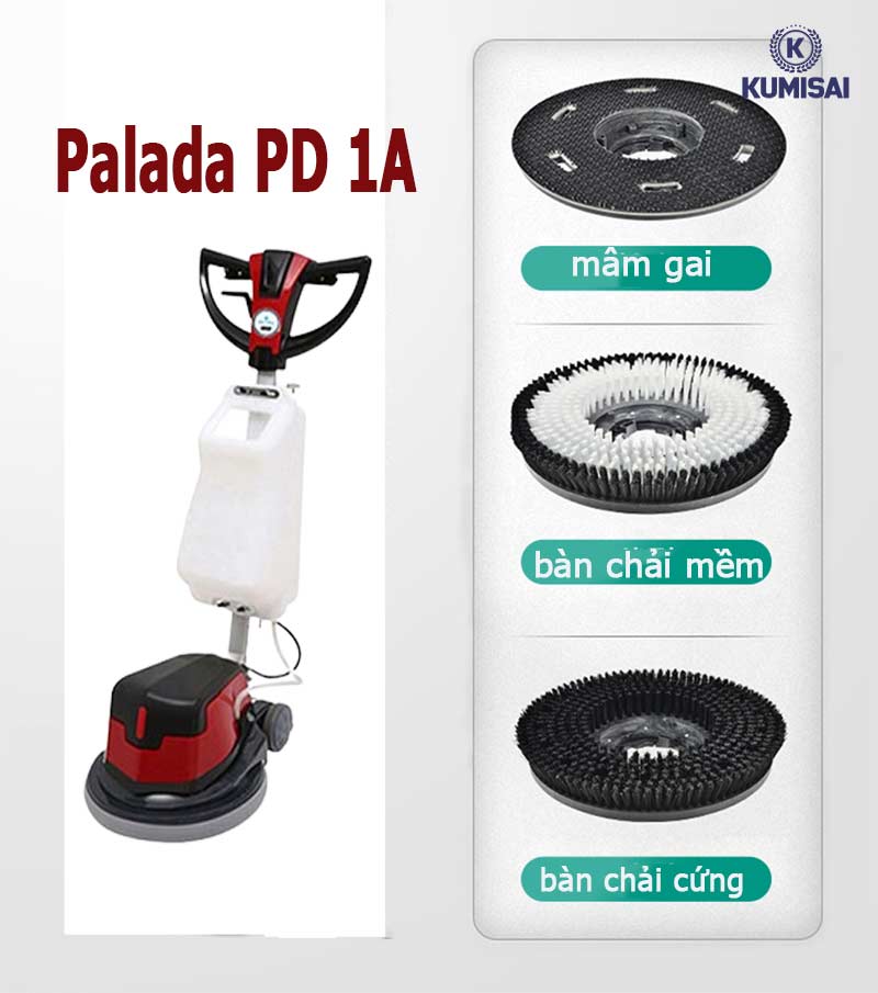 Sử dụng đúng phụ kiện khi dùng máy chà sàn đơn Palada PD 1A