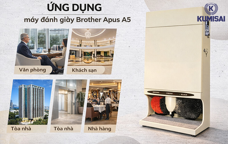 Máy đánh giày Brother Apus A5 sử dụng phổ biến trong cuộc sống 