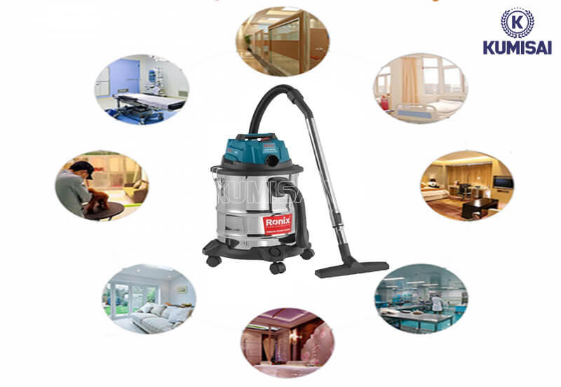 Máy hút bụi 20L có thể sử dụng ở nhiều nơi