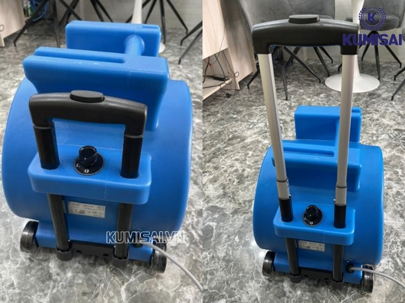 Tay cầm rút gọn thông minh và bánh xe tiện lợi di chuyển