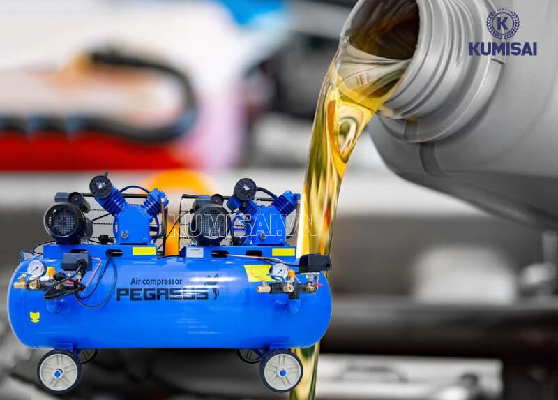 Thay dầu cho máy nén khí Pegasus TM-V-0.25/12.5x2-230L