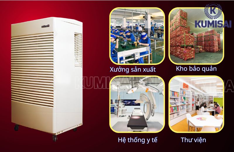 Thiết bị này lý tưởng với xưởng, kho rộng lớn